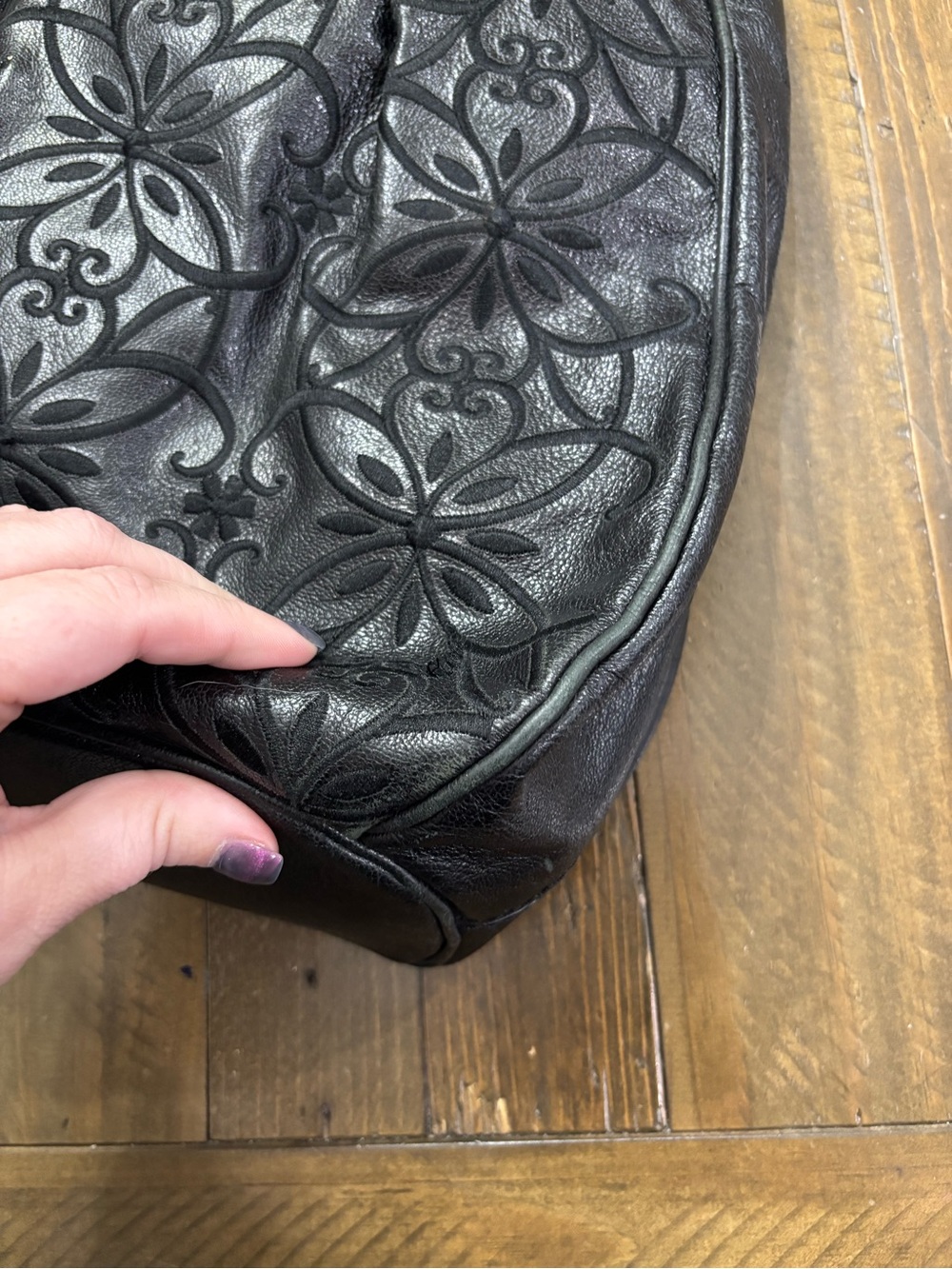 Brighton Florencia Floral Embroidered Hobo Bag - Picture 9 of 14
